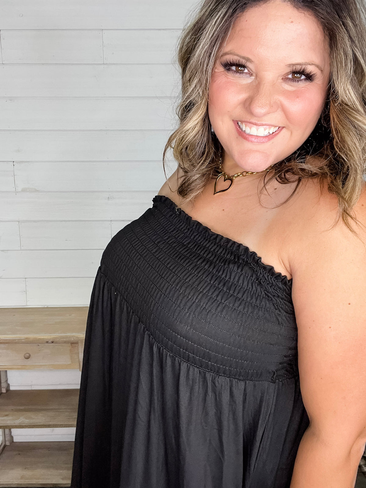 Smocked Waist Maxi Skirt / Tube Dress with Pockets