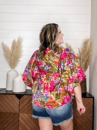 "Koda" Wide Bubble Sleeve with Front Tie