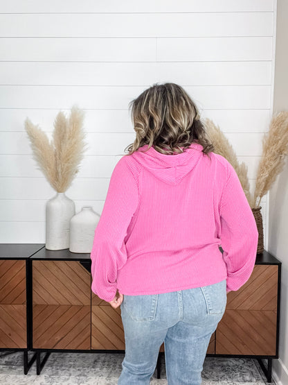 "Ripcord" Corded Hoodie with Kangaroo Pocket (Multiple Colors)