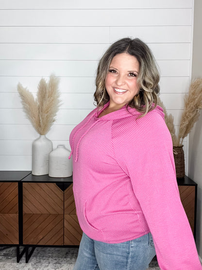 "Ripcord" Corded Hoodie with Kangaroo Pocket (Multiple Colors)