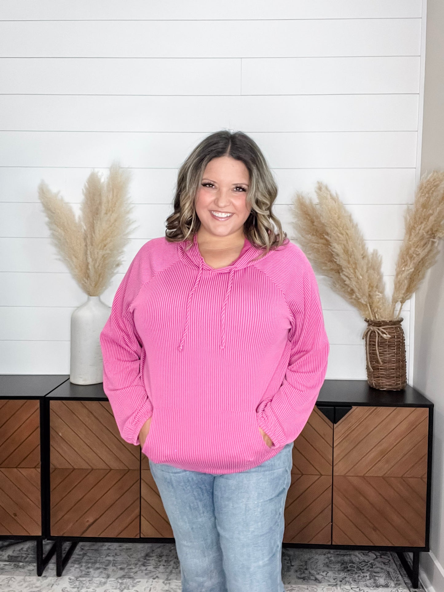 "Ripcord" Corded Hoodie with Kangaroo Pocket (Multiple Colors)