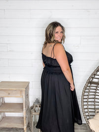 "Undeniable" Adjustable Strap Smocked Waist Maxi Dress
