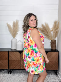 Dear Scarlett "Rushville" Sleeveless Split Neck Dress with Pockets