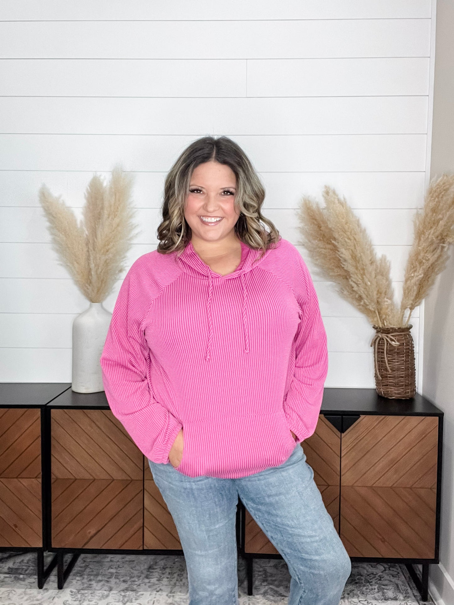 "Ripcord" Corded Hoodie with Kangaroo Pocket (Multiple Colors)