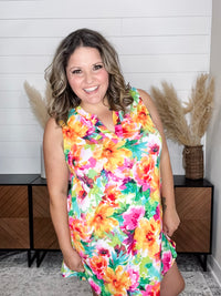 Dear Scarlett "Rushville" Sleeveless Split Neck Dress with Pockets