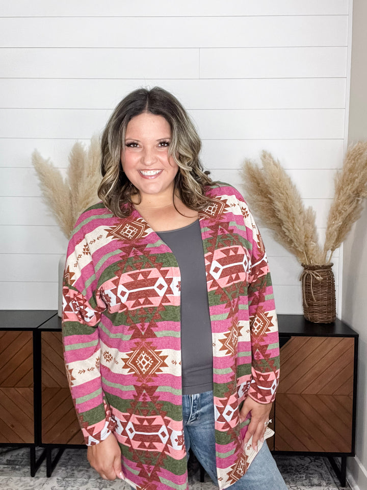 "Ridgeway" Aztec Pattern Cardigan