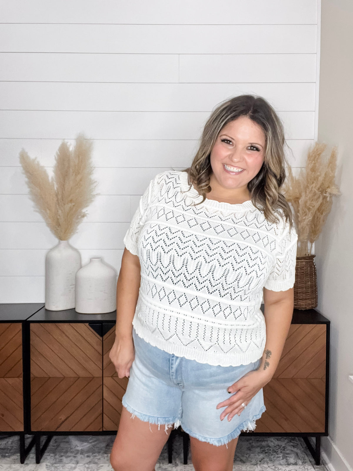 "Colleague" Short Sleeve Sweater