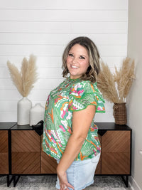 "Brisbane" Boxy Lined Double Ruffle Sleeve