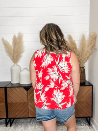 "Run Around" Floral V Neck Tank Top