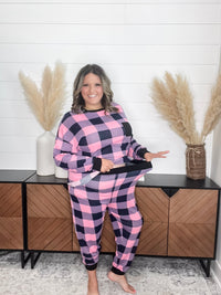 "Comfy" Plaid Lounge Set with Pockets