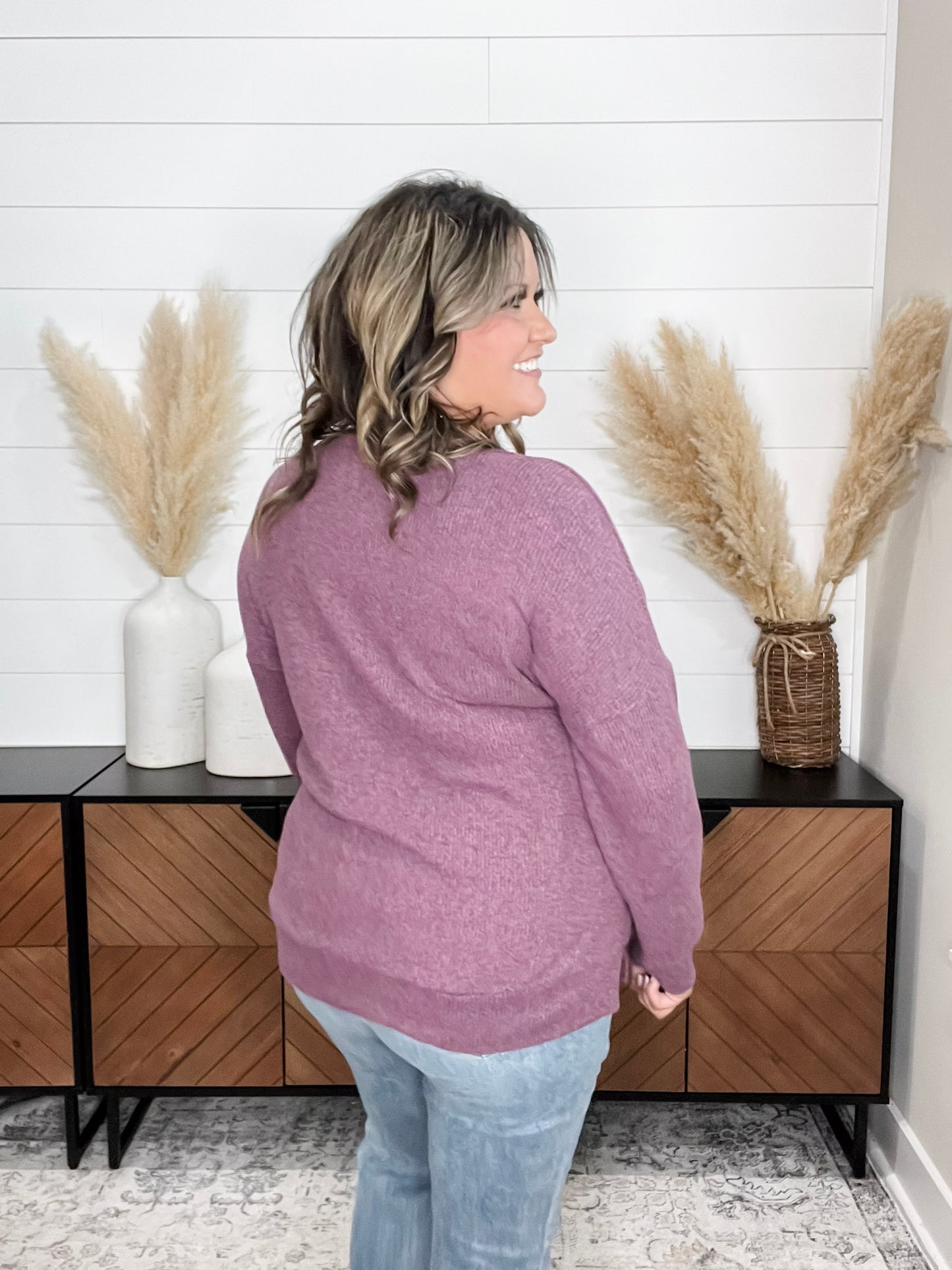 "Got It" Long Sleeve Weekender (Mauve)