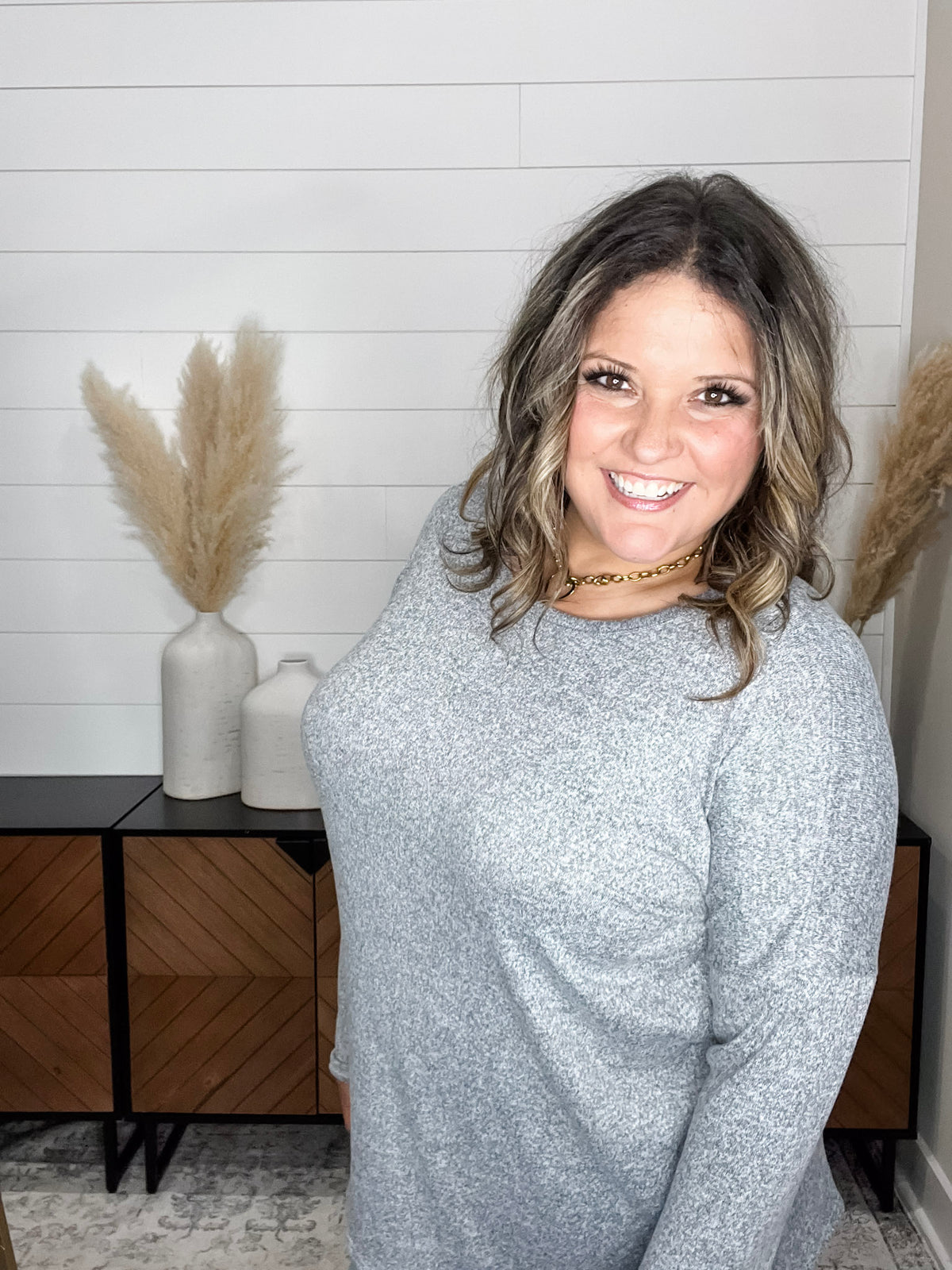 "In Every Color" Long Sleeve Round Neck (Heather Grey)
