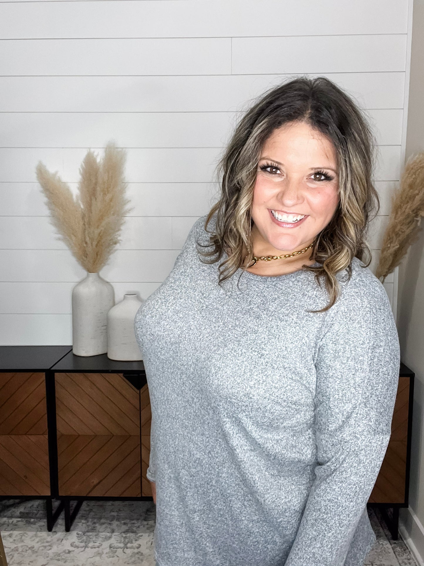 "In Every Color" Long Sleeve Round Neck (Heather Grey)
