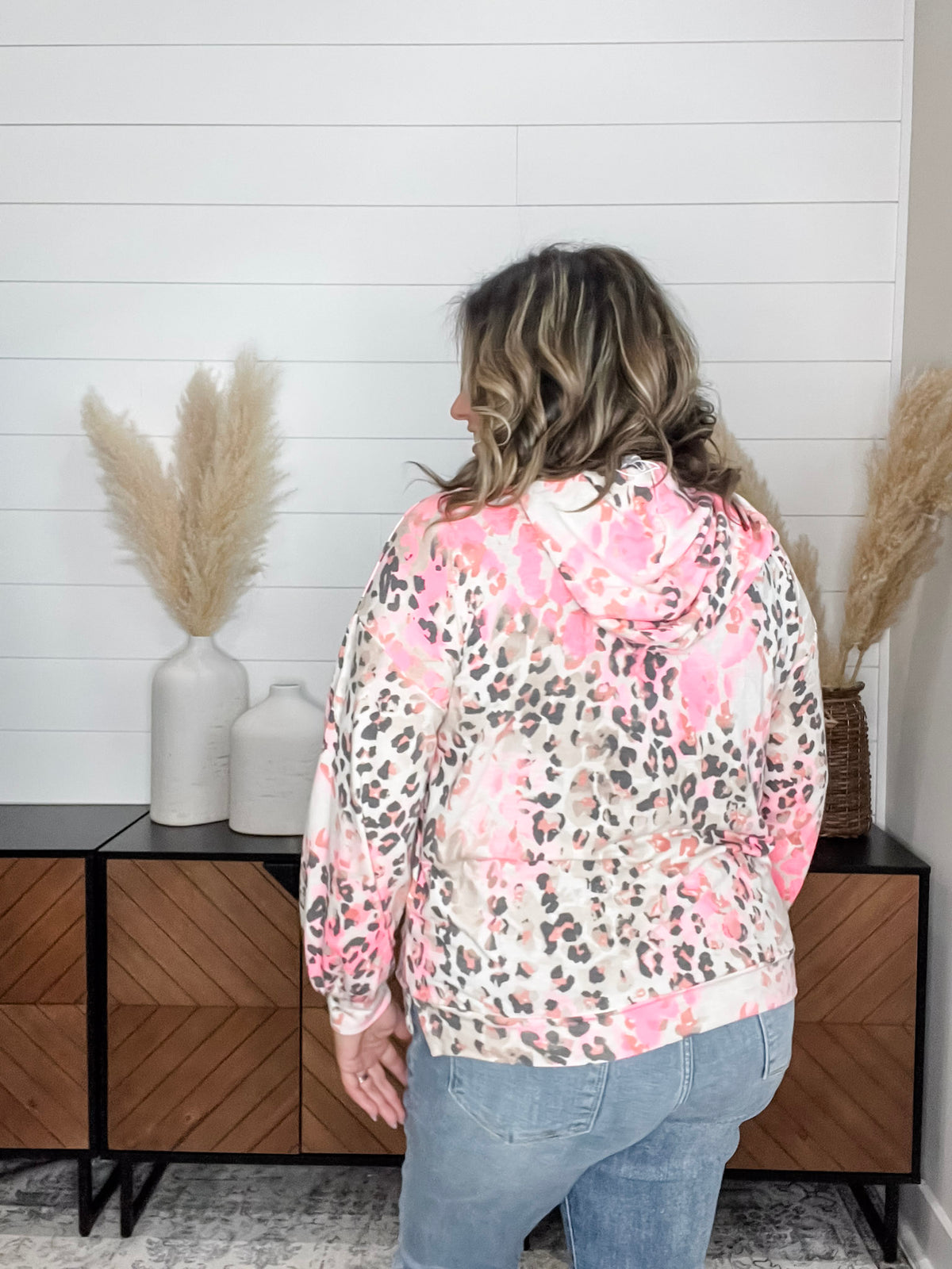 Dear Scarlett "Russell" Animal Print Balloon Sleeve Hoodie