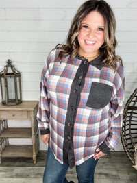 "Aiden" Long Sleeve Plaid Button Up Flannel