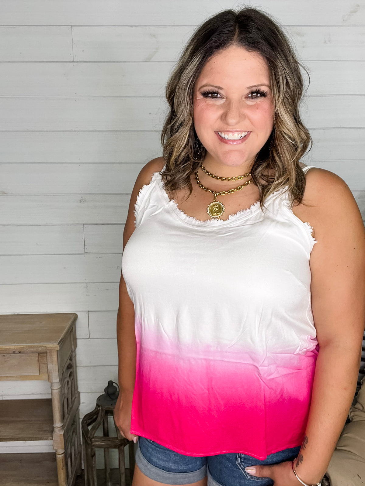 "Nico" Ombre Adjustable Strap Cami