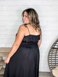 "Undeniable" Adjustable Strap Smocked Waist Maxi Dress