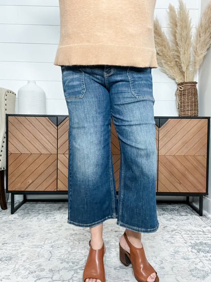 Judy Blue “Celia” Wide Leg Crops