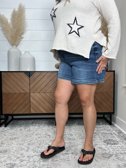 Judy Blue "She's Here" Shorts
