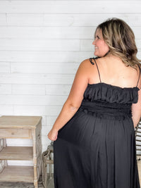 "Undeniable" Adjustable Strap Smocked Waist Maxi Dress