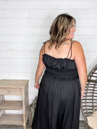 "Undeniable" Adjustable Strap Smocked Waist Maxi Dress