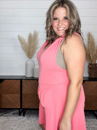 "Lake House" Corded Overall Shorts with Pockets