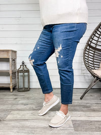 Judy Blue "She's A Wild One" Buttonfly Boyfriend Jean