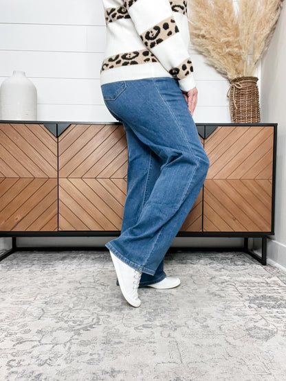 Judy Blue "Funtastic" Wide Leg Jeans