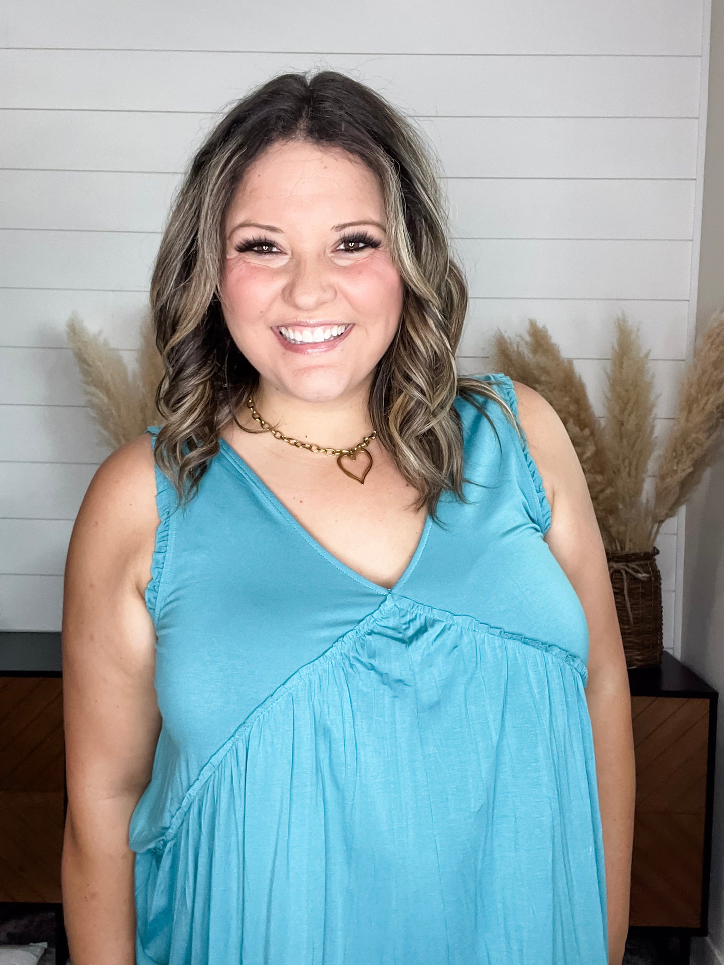 "Maine" Oversized Ruffle Tank