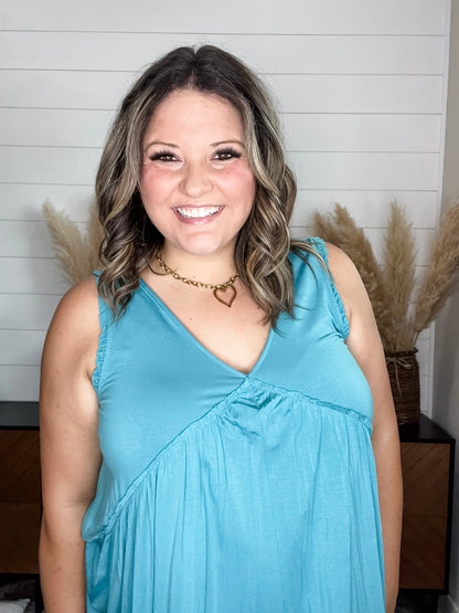 "Maine" Oversized Ruffle Tank