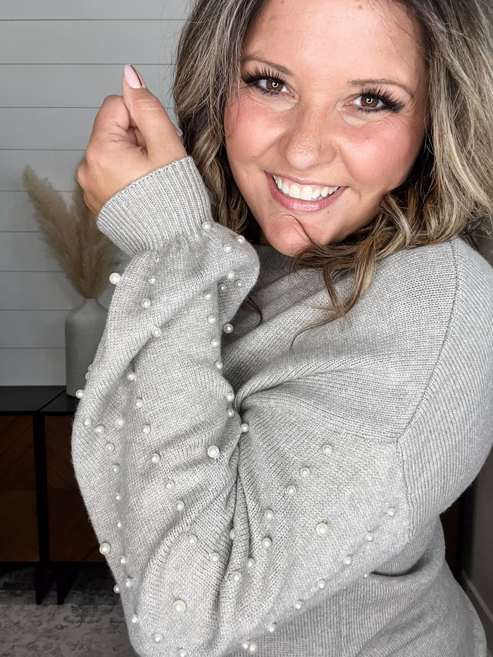 "Haze" Pearl Embellished Long Sleeve