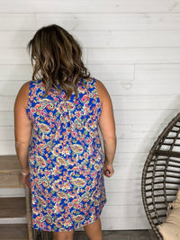 Dear Scarlett "Snapper' Sleeveless Split Neck Dress with Pockets