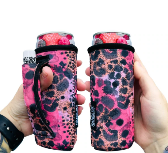 12 Ounce Slim Can Sleeve with Handle (Multiple Options)-Lola Monroe Boutique
