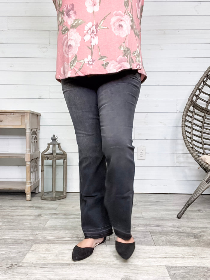 Judy Blue "Heart Like A Truck" Black Bootcut Jeans
