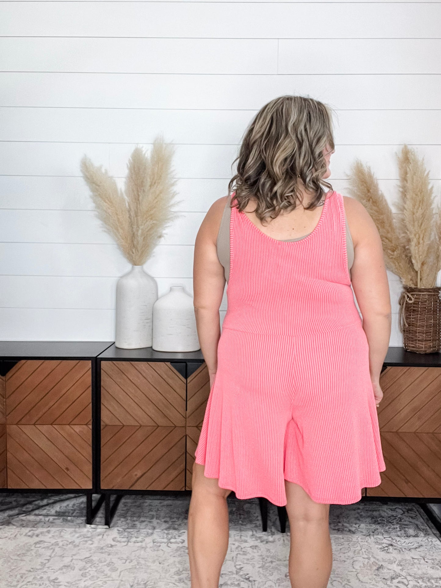 "Lake House" Corded Overall Shorts with Pockets
