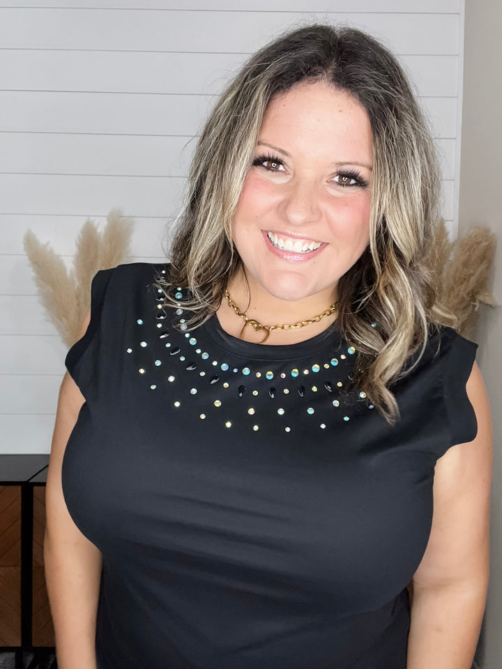 "Classy Sassy" Embellished Tank Top