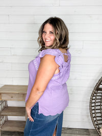 "Siesta" Ruffle Cap Sleeve (Lavender)