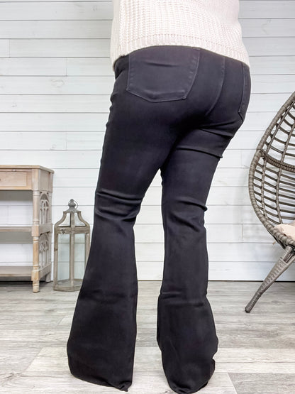 Judy Blue "Simple" Tummy Control Black Flares