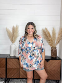 Dear Scarlett Jinx V Neck 3/4 Bell Sleeve