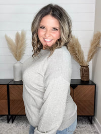 "Haze" Pearl Embellished Long Sleeve