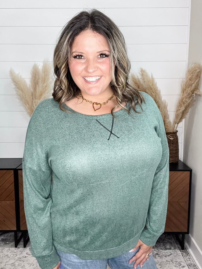 Dear Scarlett "Hopeful" Long Sleeve Weekender (Olive)