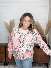 Dear Scarlett "Russell" Animal Print Balloon Sleeve Hoodie