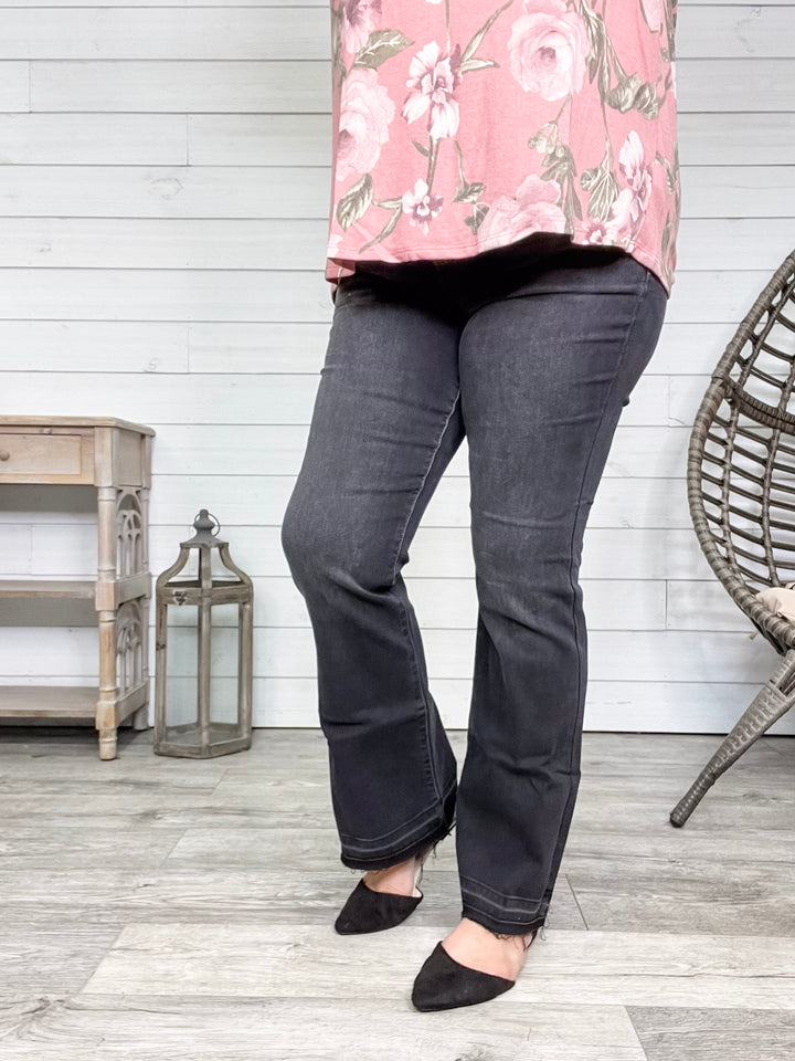 Judy Blue "Heart Like A Truck" Black Bootcut Jeans
