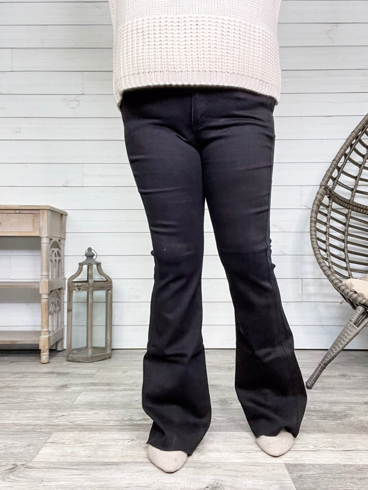 Judy Blue "Simple" Tummy Control Black Flares