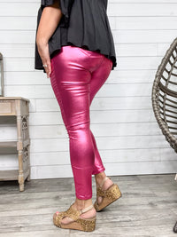 YMI hyperstretch Metallic Skinny (Hot Pink)