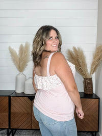 "Blatant" Floral Tank Top with Ruffle Detail