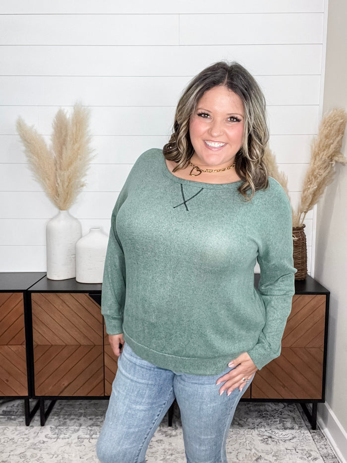 Dear Scarlett "Hopeful" Long Sleeve Weekender (Olive)