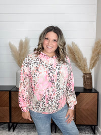 Dear Scarlett "Russell" Animal Print Balloon Sleeve Hoodie