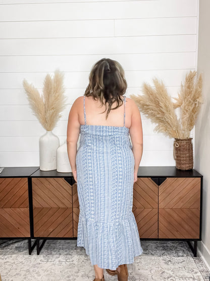 "Small Town" Embroidered Maxi Slip Dress