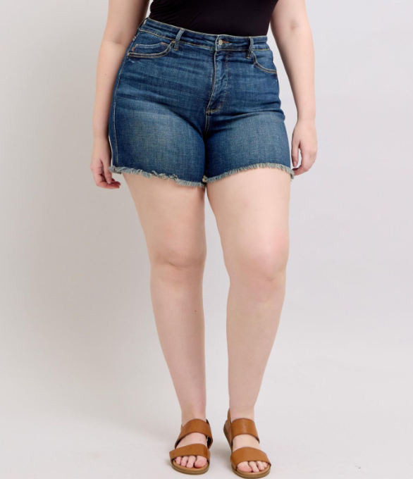 Judy Blue "Sneaky" Tummy Control Denim Shorts